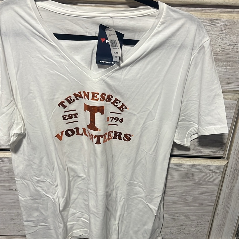Fanatics White Tennessee Volunteers V-Neck Tee